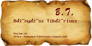Bányász Tibériusz névjegykártya